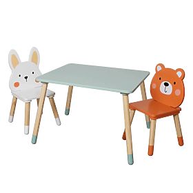 Kindertisch und Stühle Ourbaby - Verspielte Waldfreunde