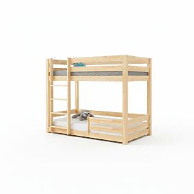 Klassisches Kinder-Etagenbett Mila mit Schutz - Natur, ADEKO®