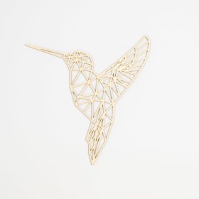 Geometrische Malerei aus Holz - Kolibri - verschiedene Farben, Elka Design