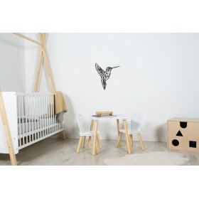 Geometrische Malerei aus Holz - Kolibri - verschiedene Farben