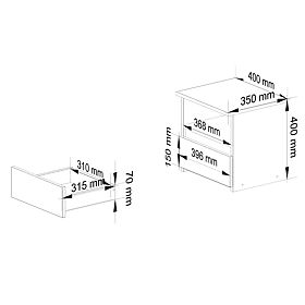 KOMMODE CL1 PK WEISS / GRAPHITGRAU