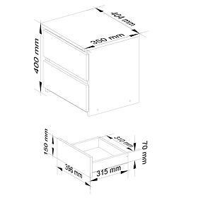 KOMMODE CL2 2SZ CLP PK EICHE ARTISAN