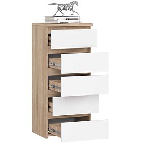 KOMMODE CL5 PK EICHE SONOMA / WEISS