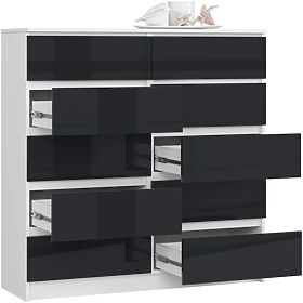 KOMMODE K120 10SZ CLP PK GRAFIT HOCHGLANZ