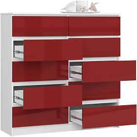 KOMMODE K120 10SZ CLP PK ROTER GLANZ