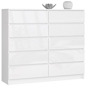 KOMMODE K140 10SZ CLP PK WEISS GLANZ