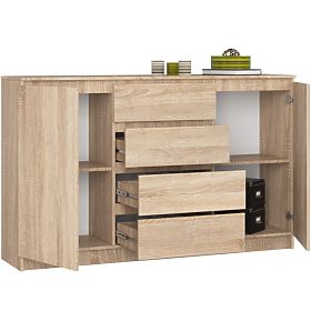 KOMMODE K160 2T 4SZ CLP PK EICHE SONOMA