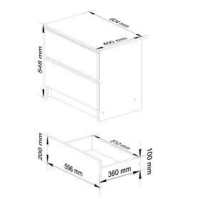 KOMMODE K60 2SZ CLP PK EICHE CRAFT