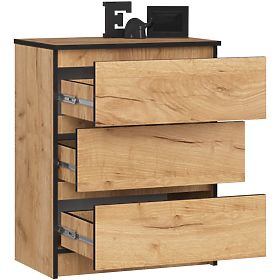 KOMMODE K60 3SZ CLP PK EICHE CRAFT