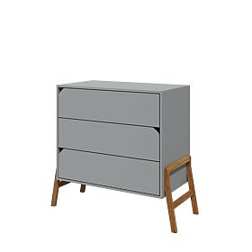 Kommode Lotti Grau - 3 Schubladen