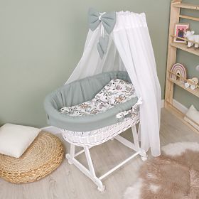 Weidenkörbchen mit Ausstattung für Babys - Waldtiere
