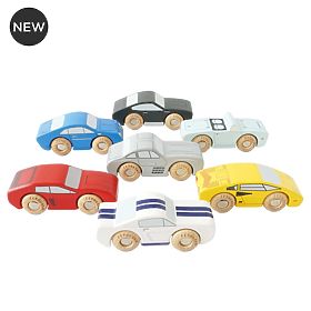 Le Toy Van Set aus Holz-Sportautos