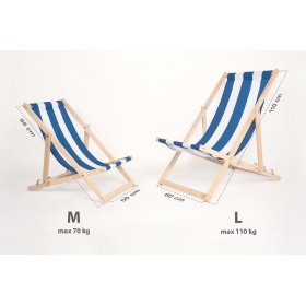 Kinderstrandkorb Blau-weiß gestreift