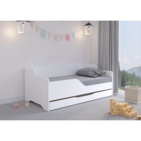 Babybett mit Rücken LILU 160 x 80 cm - Weiß