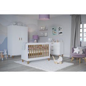 Babybett Gitterbett KUBI 120 x 60 cm - weiß