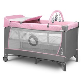Reisebett mit Wickeltisch – rosa, Lionelo