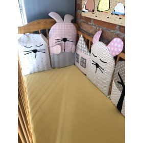 Sweet Dream - Modulares Bettmantinel - rosa-grau, Dom-Dekor
