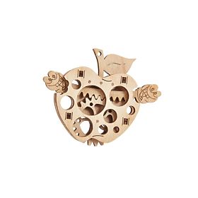 Mechanisches Puzzle Apfel mit Wurm