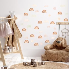 Wandaufkleber Mini-Regenbogen - Beige