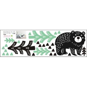 Dekoration  Wand Bär in wald minze-schwarz, Mint Kitten