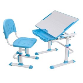 Kinderschreibtisch + Stuhl CUBBY LUPIN - blau, Fun-desk