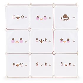 Modularer Kinderschrank mit Regalen 9 Fächer
