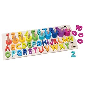 Montessori alphanumerisches Puzzle, Buchstaben und Zahlen