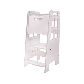 Montessori Holz-Lernturm - weiß, Ourbaby®
