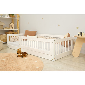 Niedriges Kinderbett Montessori Ourbaby Plus - weiß, Ourbaby®