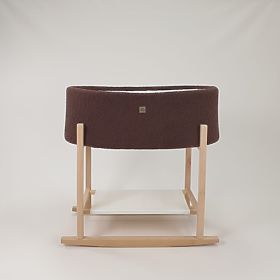 Moseskorb Teddy mit Holzgestell - braun