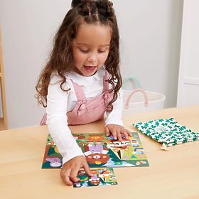Mudpuppy Puzzle Fröhliche Camper im Stoffbeutel 36 Teile