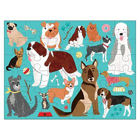 Mudpuppy Puzzle Hunde im Stoffbeutel 36 Teile, Mudpuppy