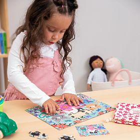 Mudpuppy Puzzle Kätzchen in einer Teetasse im Stoffbeutel 36 Teile