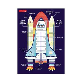 Mudpuppy Puzzle Space Shuttle 48 Teile, Mudpuppy