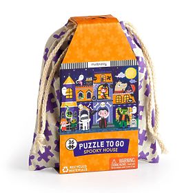 Mudpuppy Puzzle Spukhaus in Stoffbeutel 36 Teile, Mudpuppy