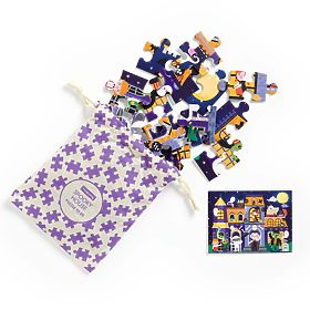 Mudpuppy Puzzle Spukhaus in Stoffbeutel 36 Teile, Mudpuppy