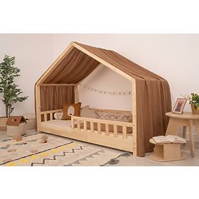 Musselin-Baldachin Ourbaby für Hausbett Leola Hip - Toffee, TOLO