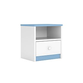 Ourbaby Kinder Nachttisch - blau-weiß