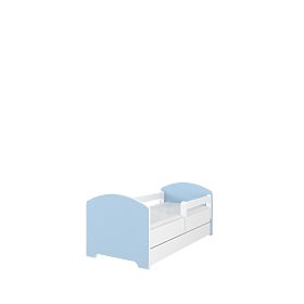 OSCAR Bett weiß-blau-Kombination