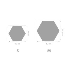 Polsterplatte Hexagon – grau