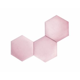 Hexagon-Polsterplatte - Puderrosa