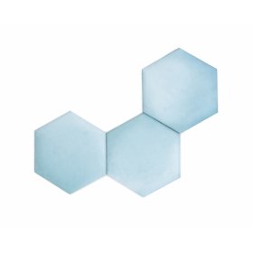 Polsterplatte Hexagon – babyblau, MIRAS