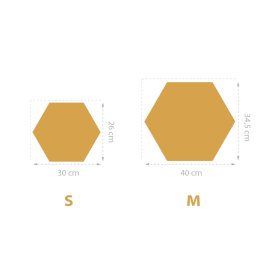 Polsterplatte Hexagon - Honig