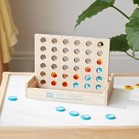 Petit Collage Spiel Vier in einer Reihe Nacht und Tag