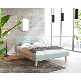 Gepolstertes Bett Kalifornia 140 x 200 cm - Mint