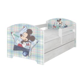 Kinder Bett mit Geländer - Mickey Mouse - dekor norwegisch Kiefer, BabyBoo, Mickey Mouse