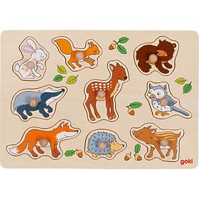 Puzzle mit Griffen, Waldtiere