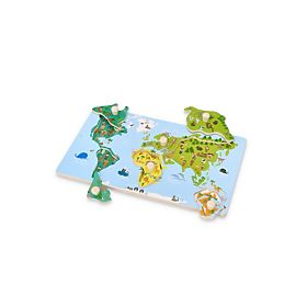 Puzzle mit Griffen Weltkarte