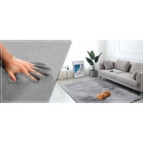Rabbit New Seidenteppich - grau