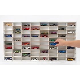 Regal für Hot Wheels Autos - weiß, 80 Plätze